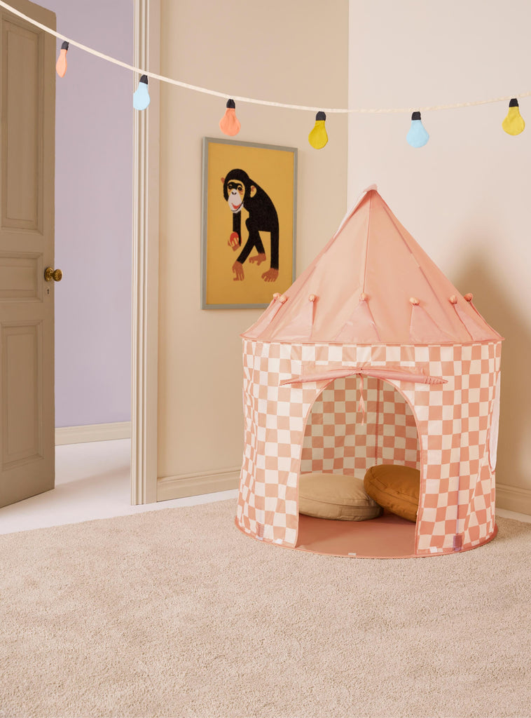 Speeltent - Check Apricot - Kid's Concept