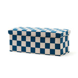 Poef 80cm met opslagruimte - Check Teal - Kid's Concept