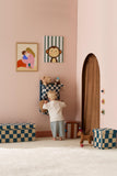 Wandrek textiel - Check Teal - Kid's Concept