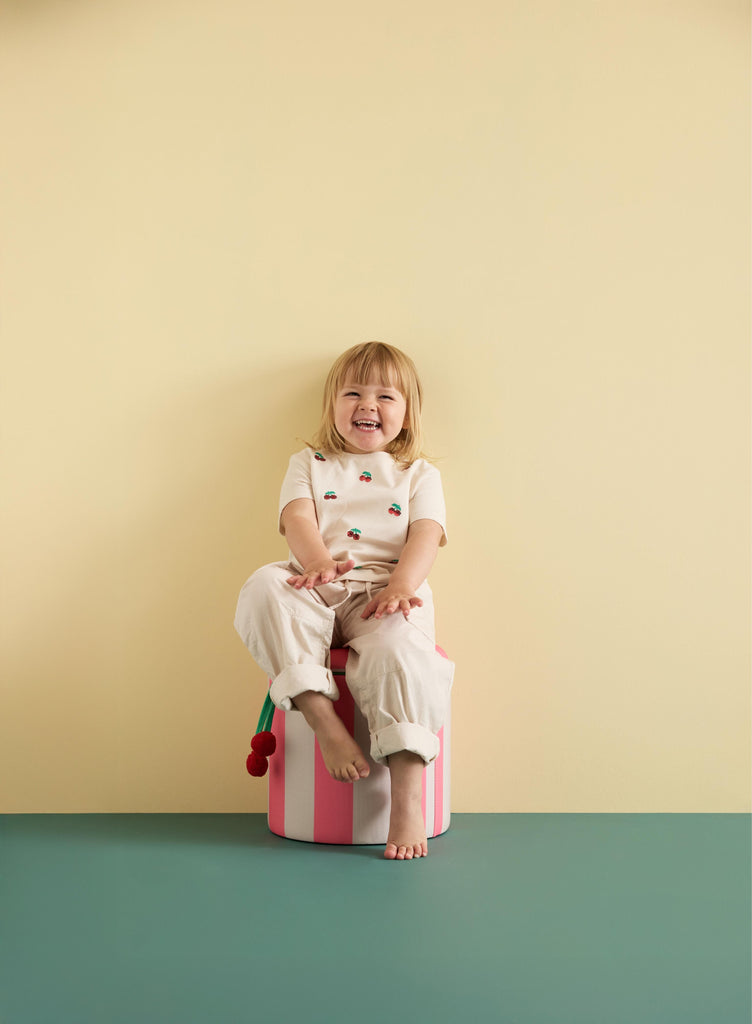 Poef cylinder met opslagruimte - Pink - Kid's Concept