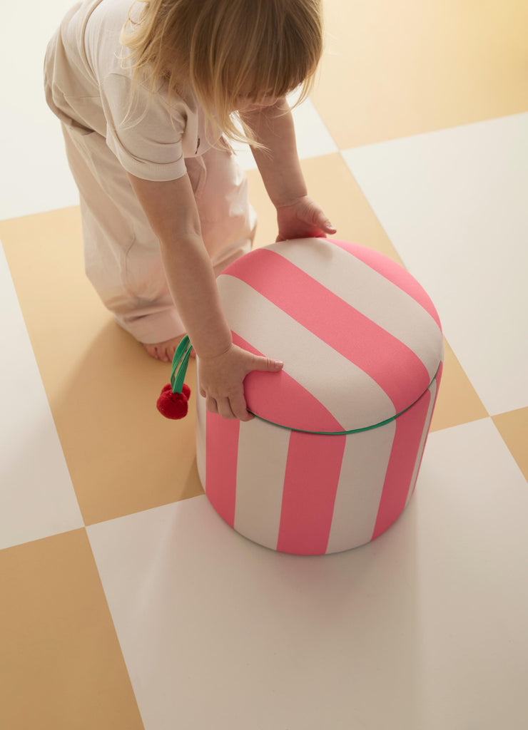 Poef cylinder met opslagruimte - Pink - Kid's Concept