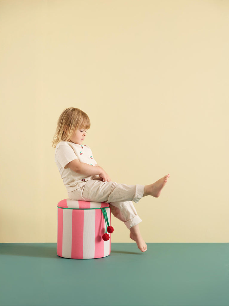 Poef cylinder met opslagruimte - Pink - Kid's Concept
