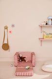 Opvouwbare fauteuil - Stripe Clay Pink - Kid's Concept