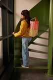 Rugzak large - Wonders Coral pink + Reed green