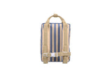 Rugzak medium - Wonders Envelope Stripes Blue whale + Sandy yellow