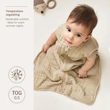 Slaapzak ongevoerd pre-washed hydrofiel - Sand - Meyco