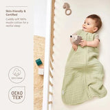 Slaapzak ongevoerd pre-washed hydrofiel - Soft Olive - Meyco