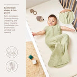 Slaapzak ongevoerd pre-washed hydrofiel - Soft Olive - Meyco