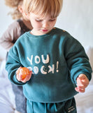 Fleece sweater met print - Fiber