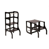 Wooden Learning Tower Step 'n sit - Black with black - Ette Tete