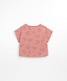 T-shirt met schelpenprint - Coral