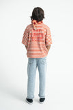 T-shirt - Streepjesprint met appel