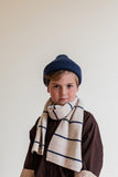 Beanie Fonzie Kids - Blue - Hvid