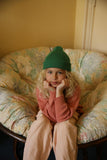Beanie Fonzie Kids - Grass - Hvid