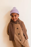 Beanie Fonzie Kids - Lilac - Hvid