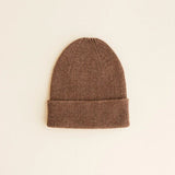 Beanie Fonzie Newborn - Mocha - Hvid