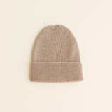 Beanie Fonzie Newborn - Sand - Hvid