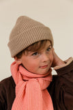 Beanie Fonzie Kids - Sand - Hvid