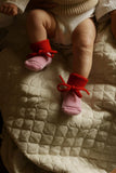 Booties - Cotton candy / Red