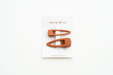 Matte hair clips set of 2 - Rust - Grech & co.