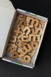 Magnetisch houten alfabet