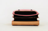 Lederen schooltas met magneetsluiting - Antique pink