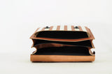 Lederen schooltas met magneetsluiting - Beach Chestnut