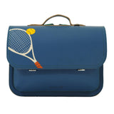 Lederen schooltas met magneetsluiting - Tennis Petrol