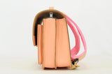 Lederen schooltas met magneetsluiting - Beach Peach
