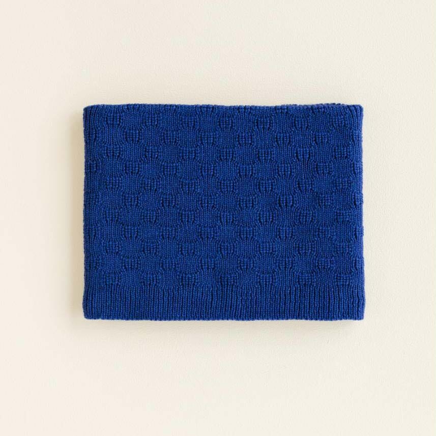 Foulard tube Gigi - Bleu Cobalt - Hvid