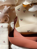 Silicone bibs 2 pack - Cherry/Mocca - Konges Slojd