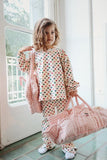 Poppendraagmand - Powder Pink Check