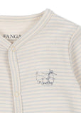 Fio onesie - Tea Stripe Gray Down