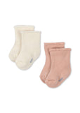 2-pack terry sokken - Cameo Rose