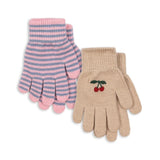 Filla handschoenen - Cherry/Stripe