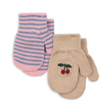 Filla wanten - Cherry/Stripe