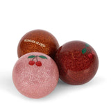 Glitterballen set van 3 - Red