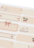 Naamstickers - Swan blue