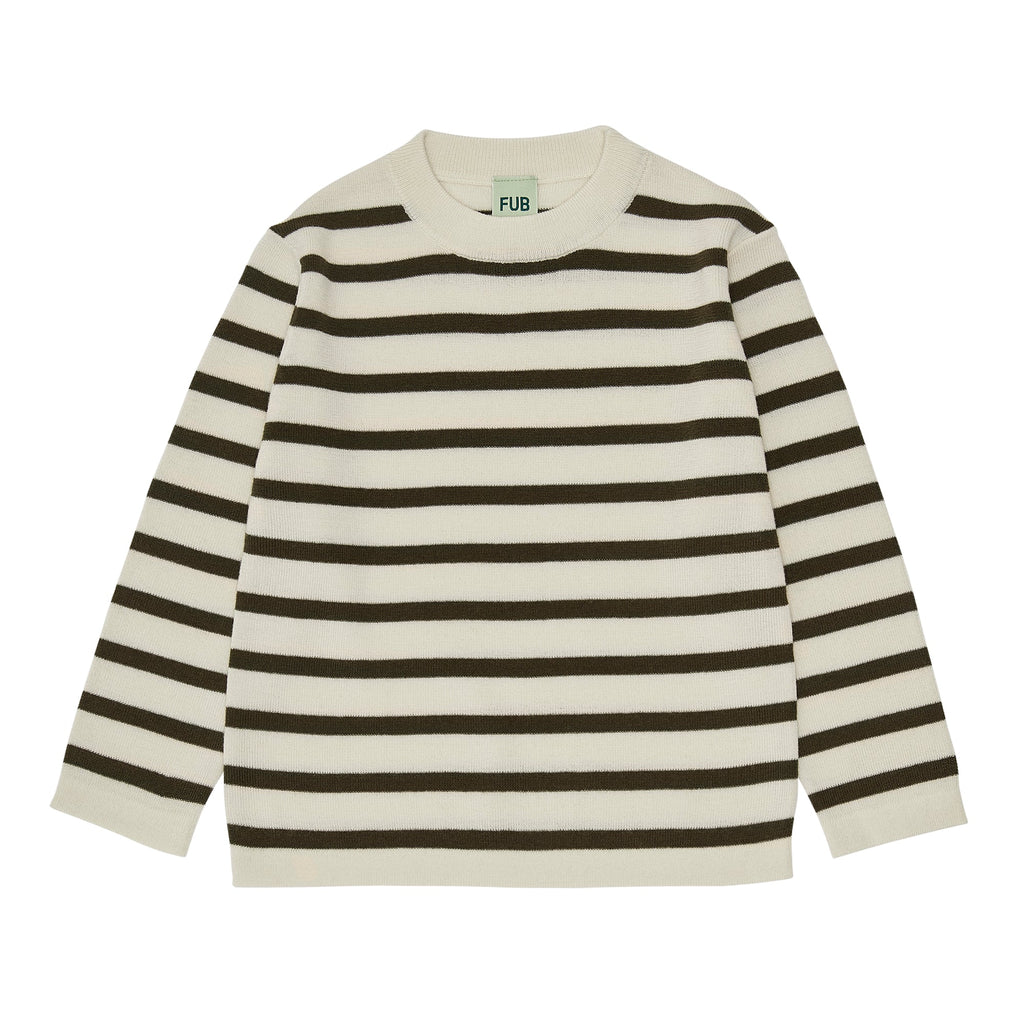 Longsleeve tee - t-shirt met lange mouwen ecru/forest - FUB