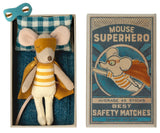 Superhero mouse - little brother in matchbox - Maileg