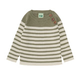 Baby Sweater - sage/ecru - FUB