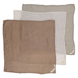 Tetradoeken 3 pack muslin cloth - Rose dust - Konges Slojd