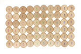 60 houten munten met cijfer - Grapat