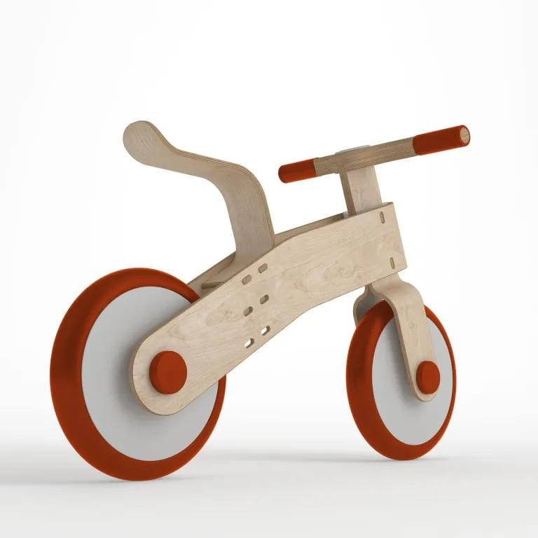 Wooden balance bike - Brown - Choppy