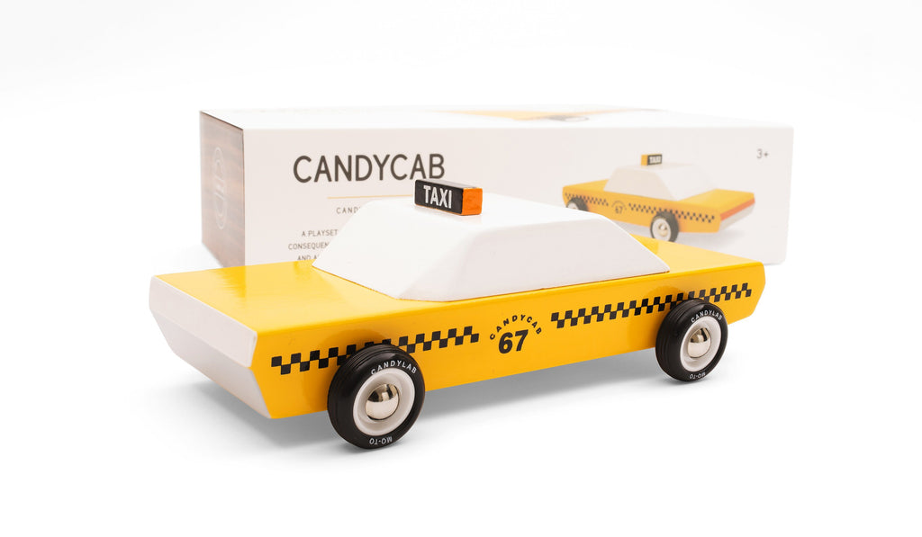 Candylab - Speelgoedauto hout - Candycab taxi