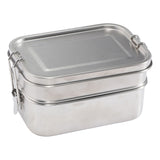 Lunchbox stainless steel - Large double layer - Haps Nordic