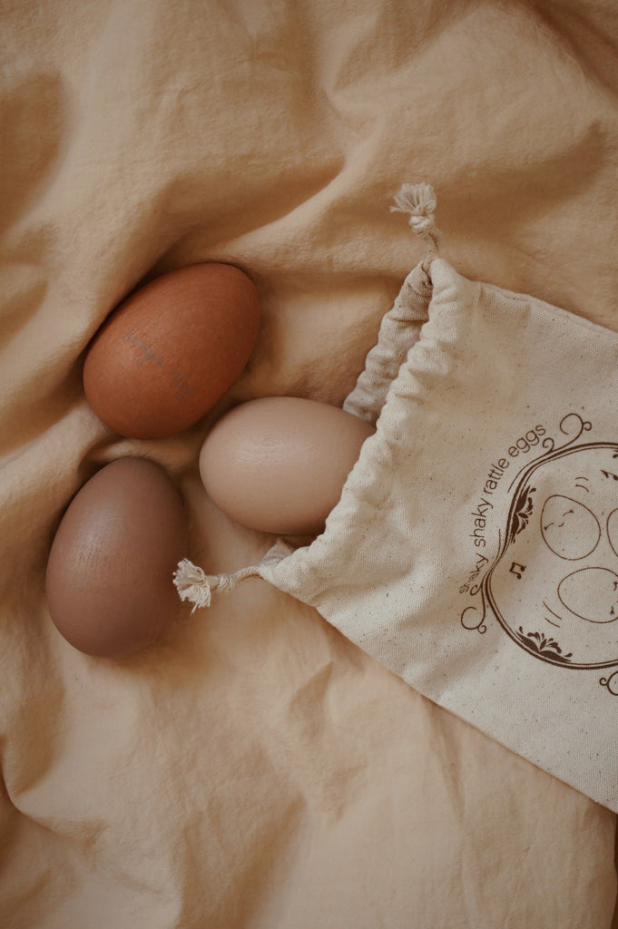 Rattle eggs - rose - Konges Slojd