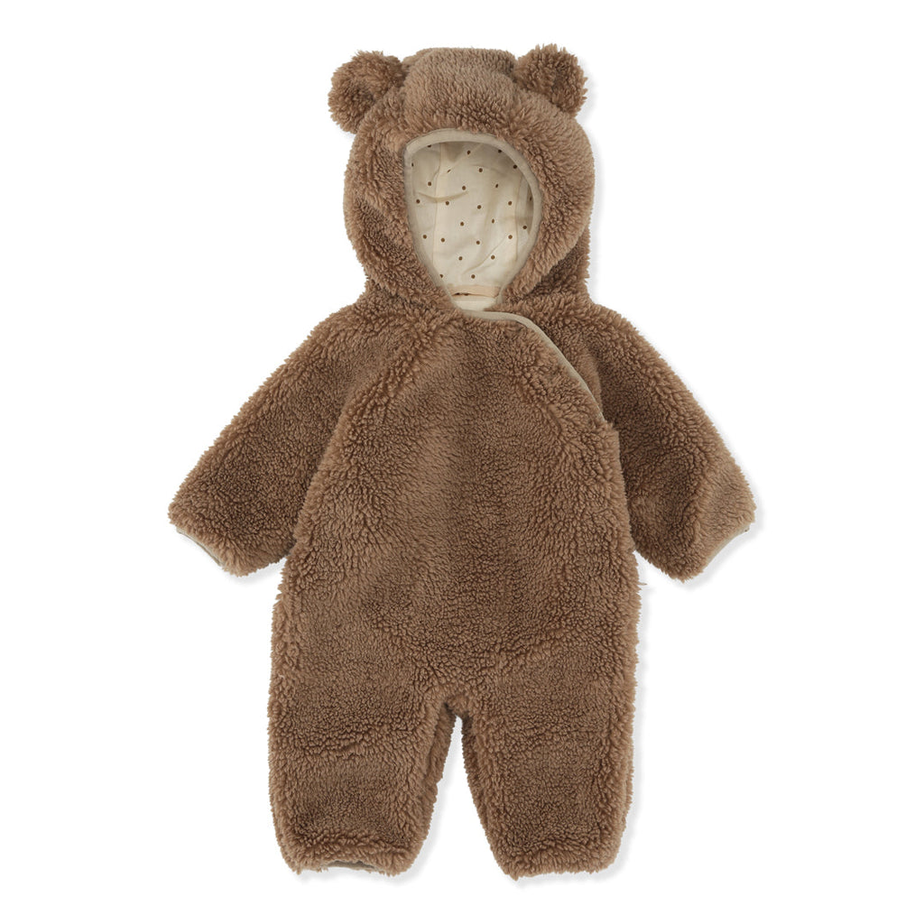Onesie grizz teddy - Dark brown - Konges Slojd