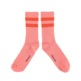 Sokken - roze met oranje strepen