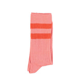 Sokken - roze met oranje strepen